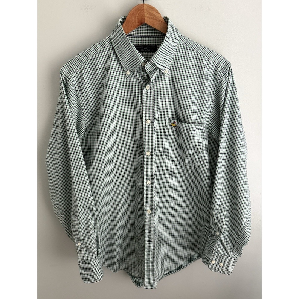2026 Masters Club House Collection Made In Italy Plaid Button-Down Size M